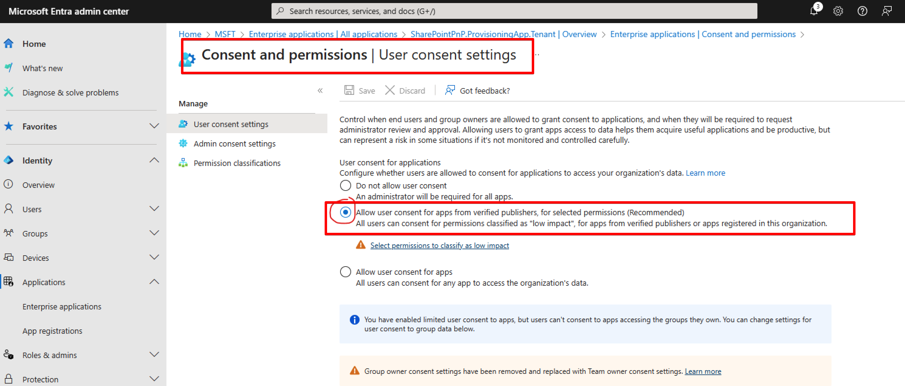 MS teams user permission 